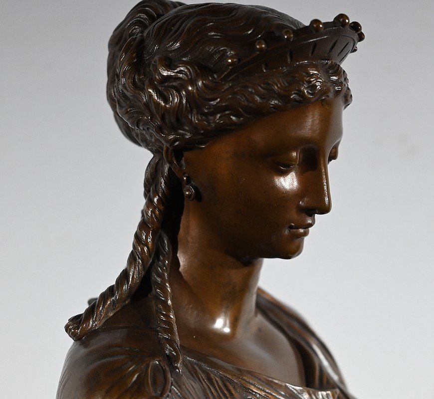 Important Bronze “the Letter” By Jl. Grégoire – Late 19th Century-photo-1