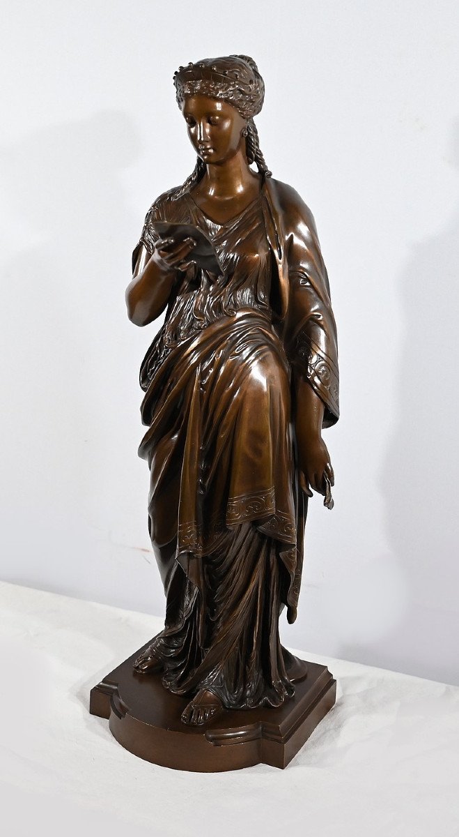 Important Bronze “the Letter” By Jl. Grégoire – Late 19th Century