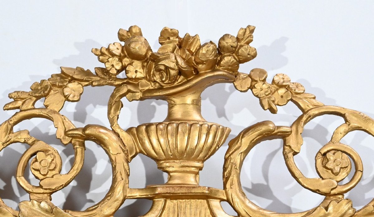 Miroir En Bois Doré, Style Louis XVI - 1ère Partie XIXe-photo-4