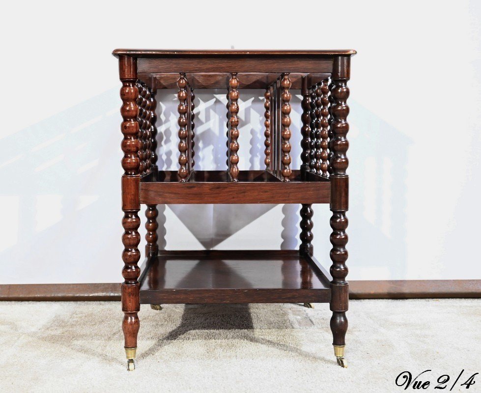 Magazine Rack In Rio Rosewood – Mid-19th Century-photo-6