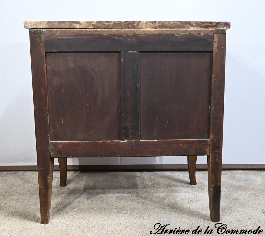 Small Commode In Rosewood And Mahogany, Louis XV/louis XVI Transition - 2nd Part 19th-photo-7