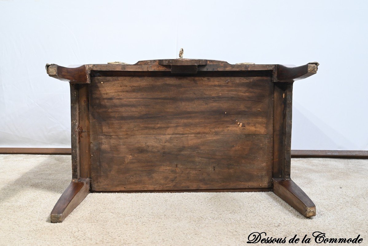 Small Commode In Rosewood And Mahogany, Louis XV/louis XVI Transition - 2nd Part 19th-photo-8