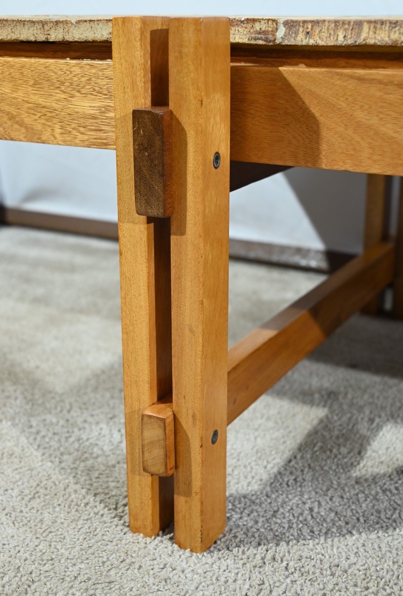 Table Basse En Grès De Vallauris, Signée R.capron, Collection « Les Herbiers » – 1960-photo-7