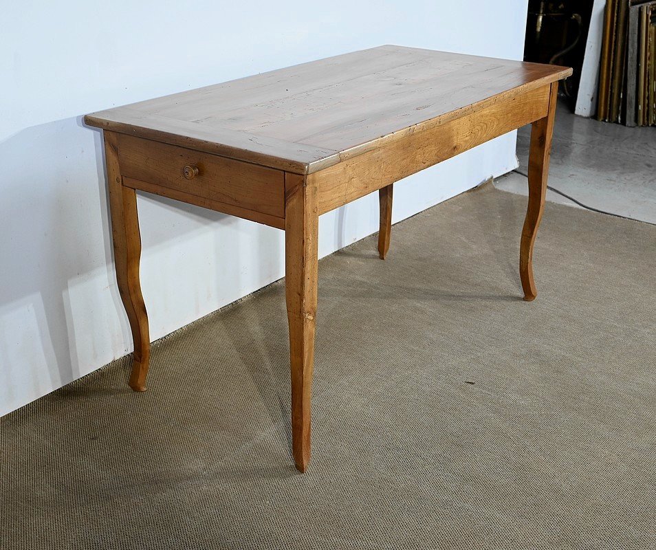 Farm Table In Blond Cherry, Louis XV Style – 2nd Part Of The 19th Century-photo-3