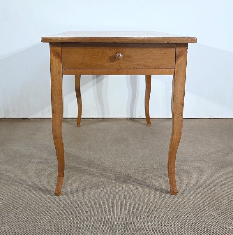 Farm Table In Blond Cherry, Louis XV Style – 2nd Part Of The 19th Century-photo-2