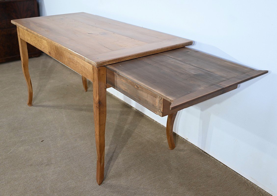 Farm Table In Blond Cherry, Louis XV Style – 2nd Part Of The 19th Century-photo-6