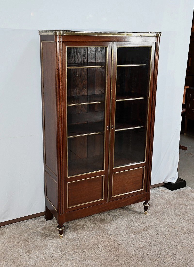 Small Mahogany Bookcase, Louis XVI Style – 2nd Half 19th Century-photo-2