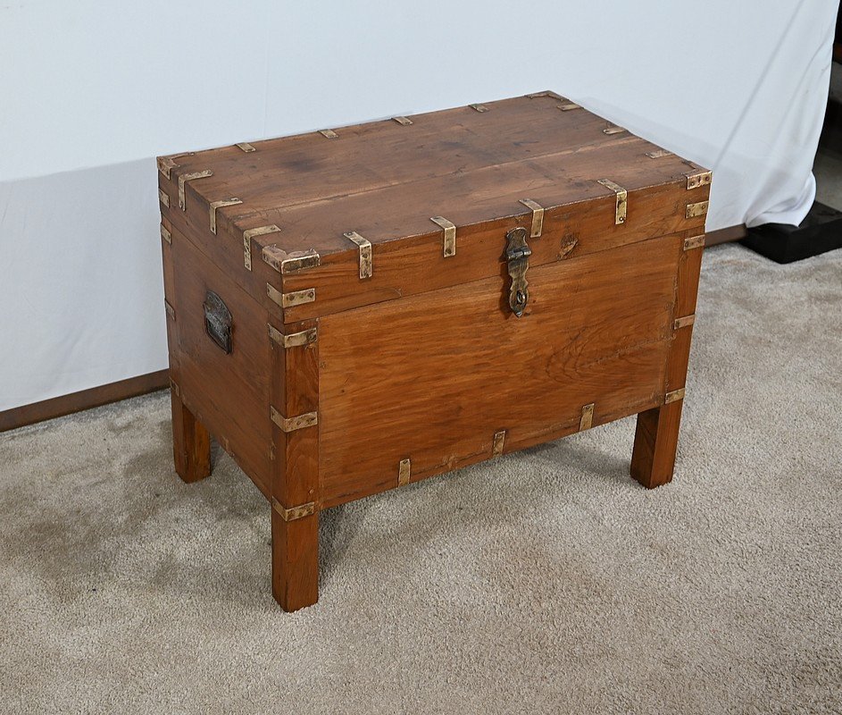 Solid Teak Chest – Late 19th Century-photo-2