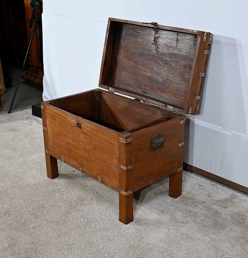 Solid Teak Chest – Late 19th Century-photo-3