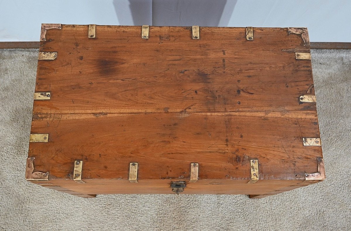 Solid Teak Chest – Late 19th Century-photo-4