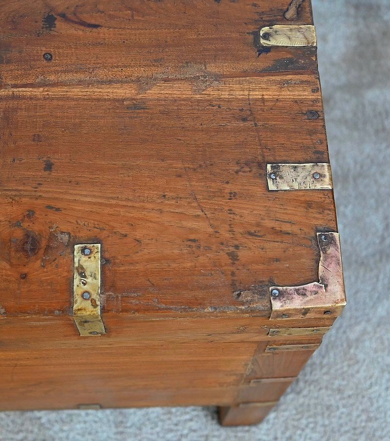 Solid Teak Chest – Late 19th Century-photo-1