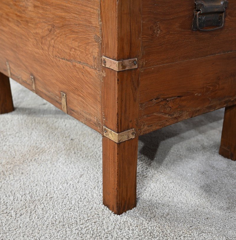 Solid Teak Chest – Late 19th Century-photo-3