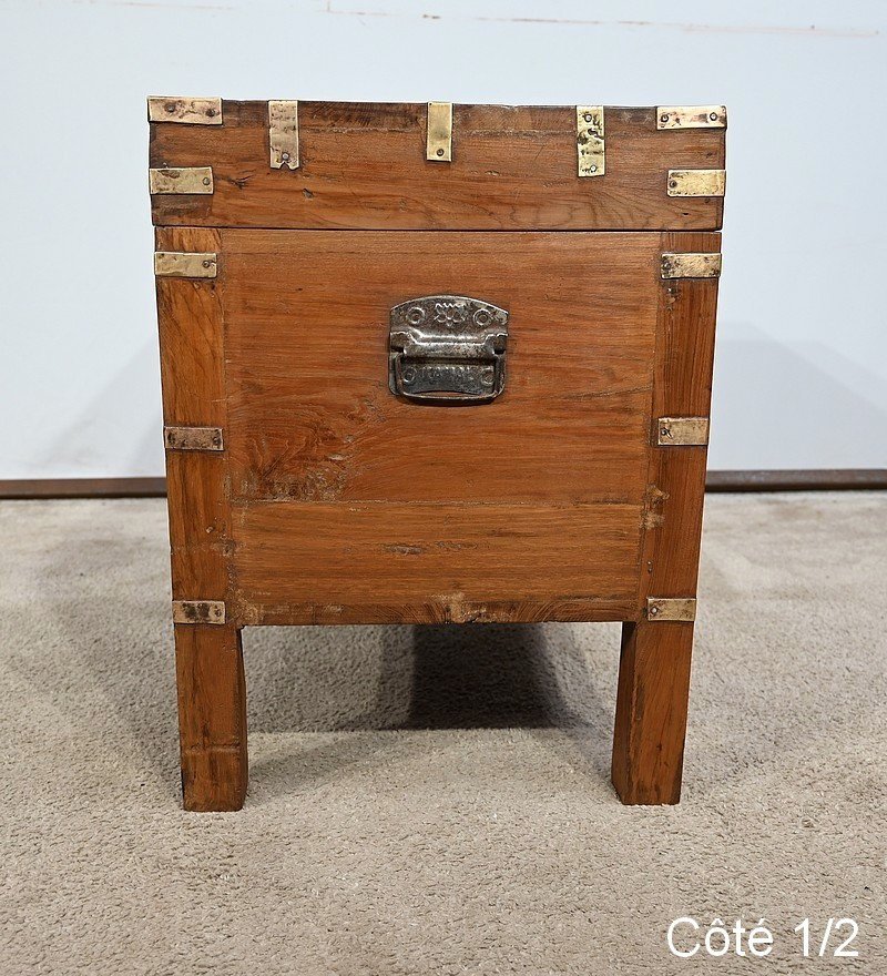 Solid Teak Chest – Late 19th Century-photo-4