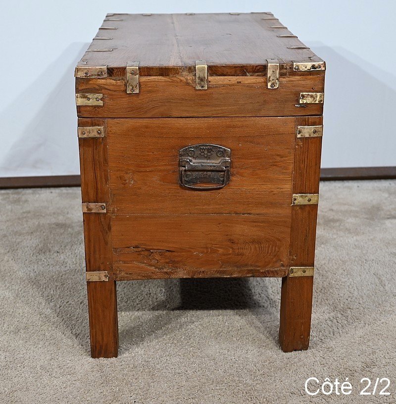 Solid Teak Chest – Late 19th Century-photo-5