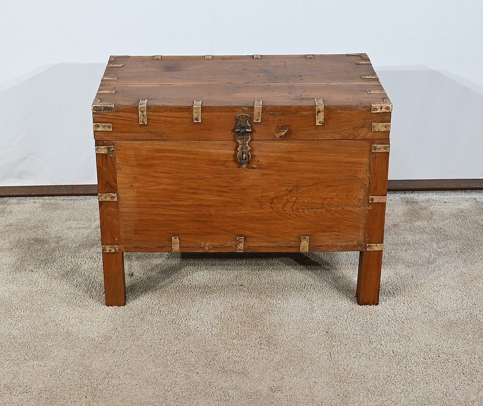 Solid Teak Chest – Late 19th Century