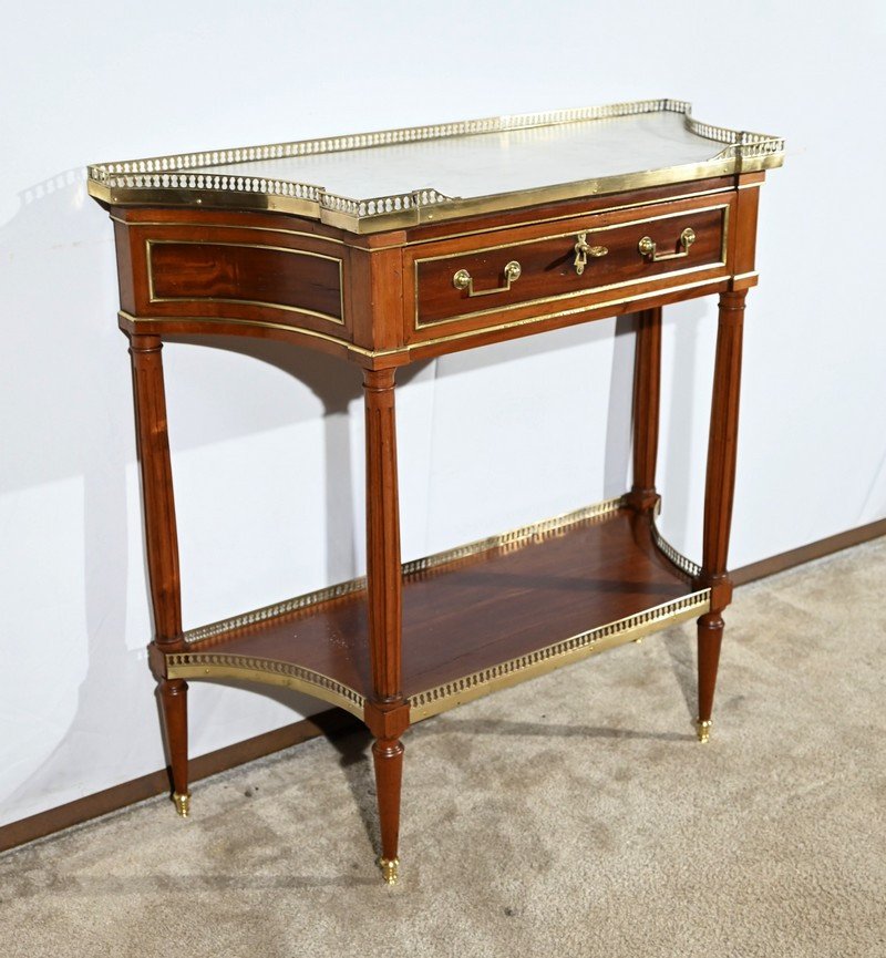 Small Mahogany Console, Louis XVI Period – Late 18th Century-photo-2