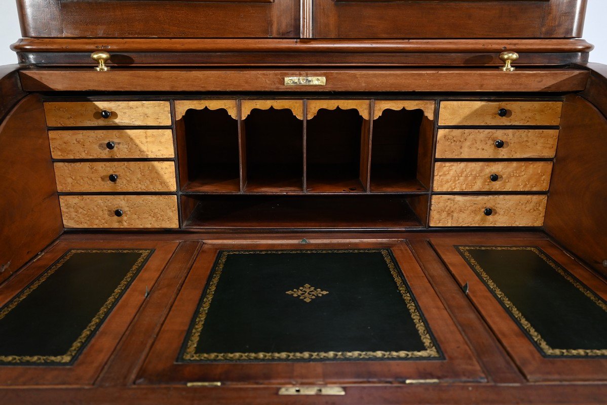 Mahogany Cylinder Library Desk, Victorian Period, England – 1850-photo-5