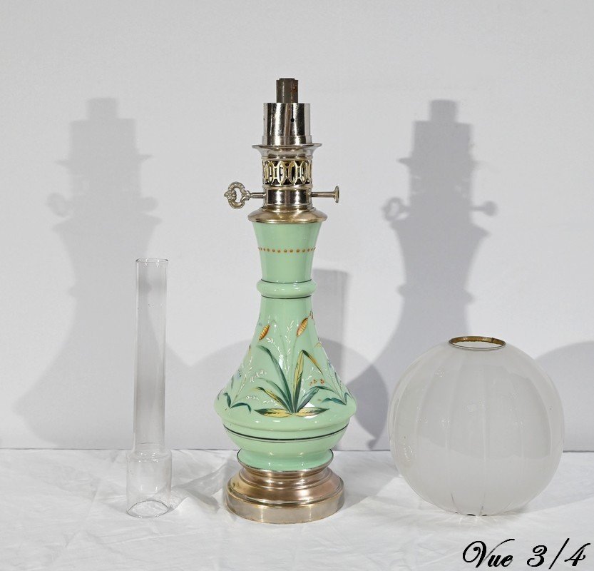 Lampe à Pétrole En Céramique – Fin XIXe-photo-7