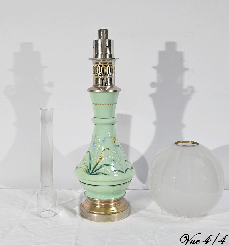 Lampe à Pétrole En Céramique – Fin XIXe-photo-8