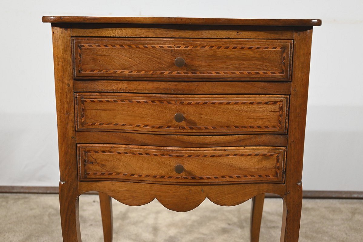 Small Chiffonniere Chest Of Drawers In Walnut, Louis XV Style – Late 19th Century-photo-2