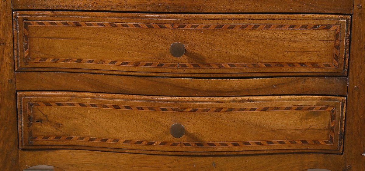 Small Chiffonniere Chest Of Drawers In Walnut, Louis XV Style – Late 19th Century-photo-3