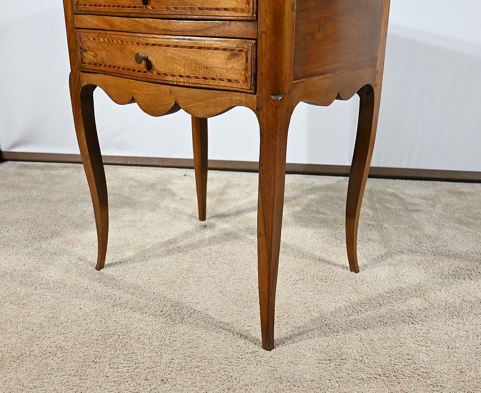 Small Chiffonniere Chest Of Drawers In Walnut, Louis XV Style – Late 19th Century-photo-4