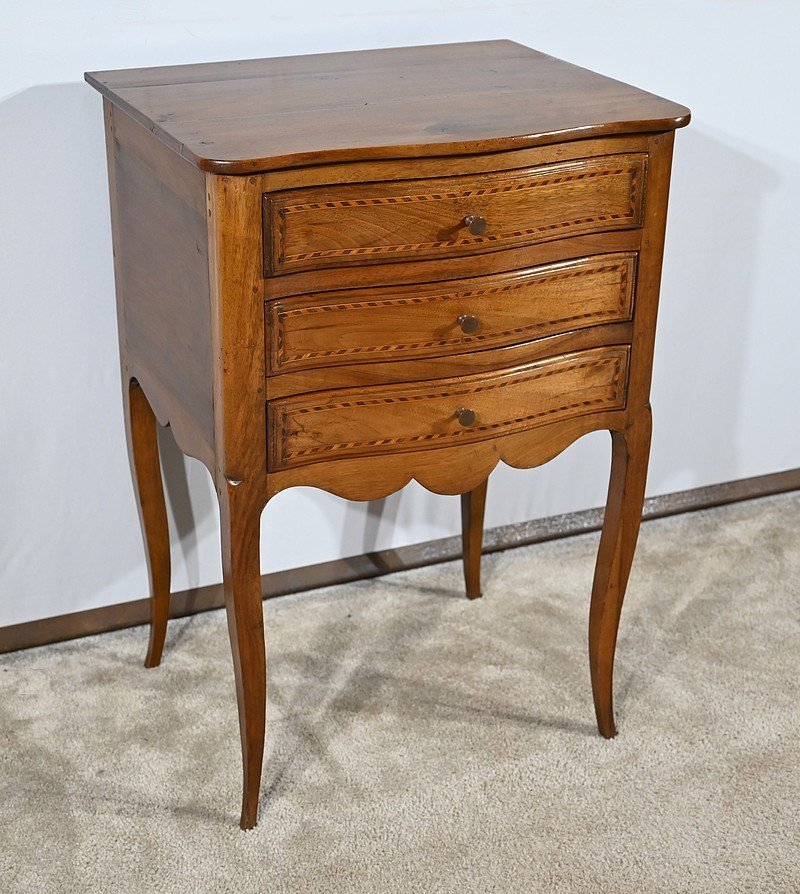 Small Chiffonniere Chest Of Drawers In Walnut, Louis XV Style – Late 19th Century