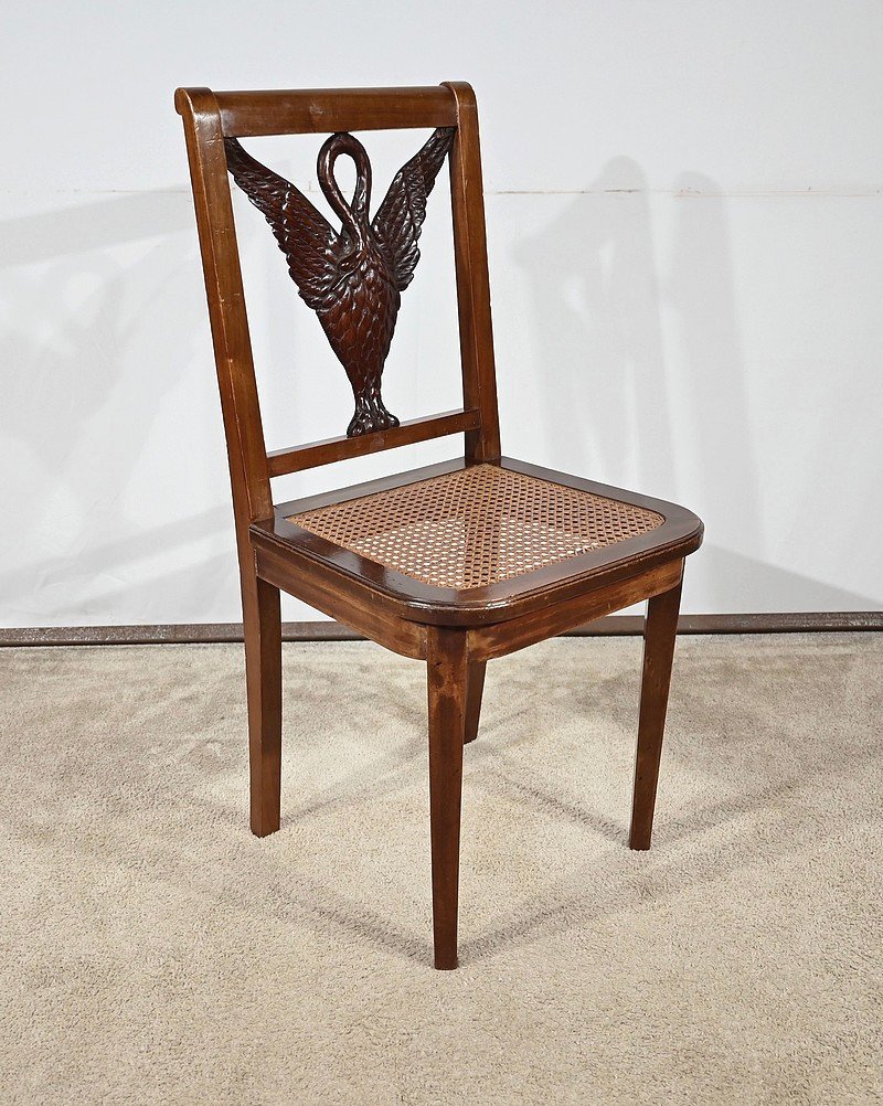 Pair Of Mahogany Chairs, Directoire Style - Late 19th Century-photo-4