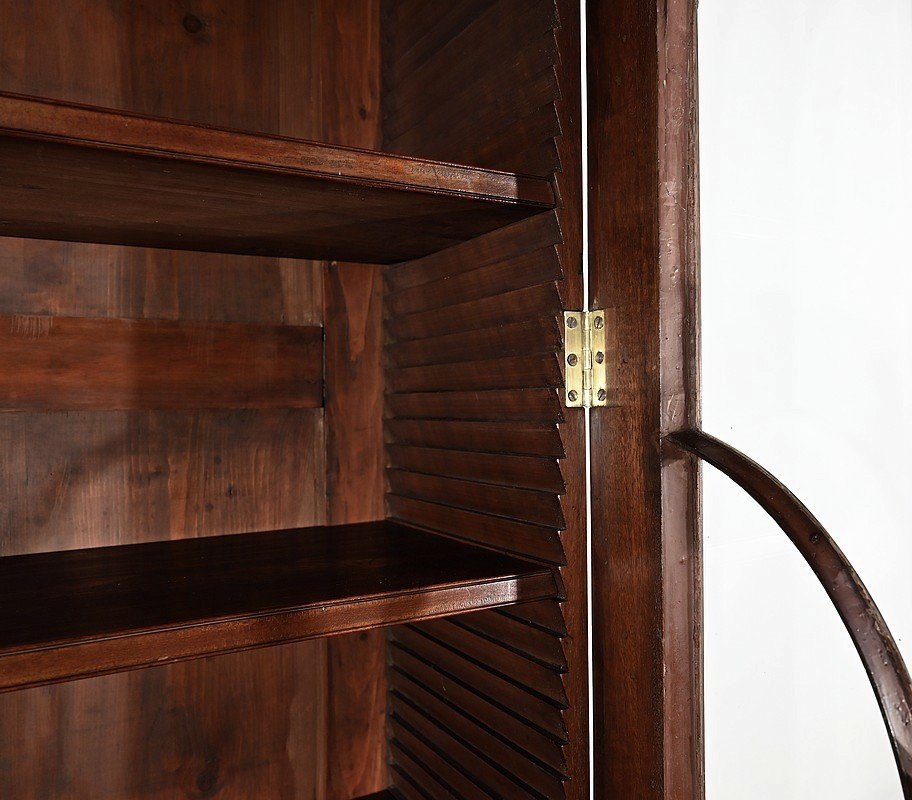 Narrow Two-body Mahogany Bookcase, Georgian Period, England – 1st Half Of The 19th Century-photo-4