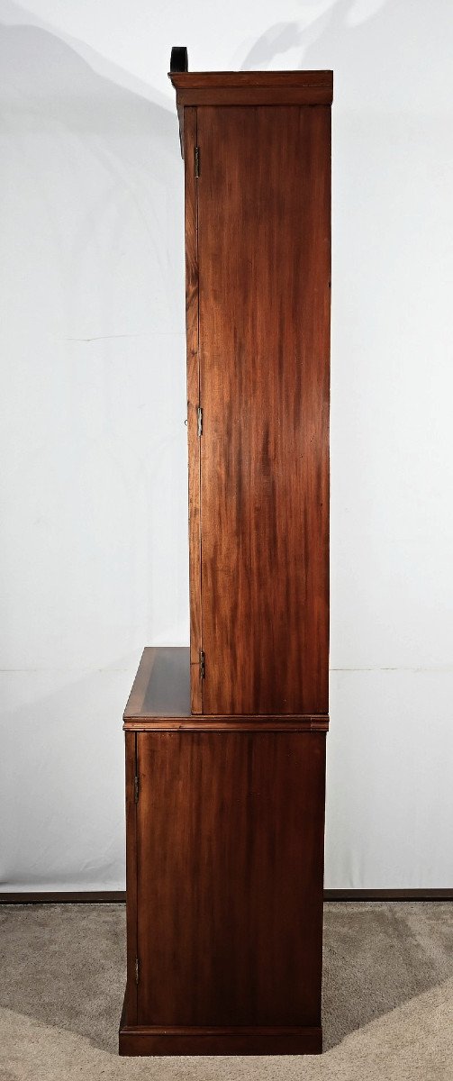 Narrow Two-body Mahogany Bookcase, Georgian Period, England – 1st Half Of The 19th Century-photo-6