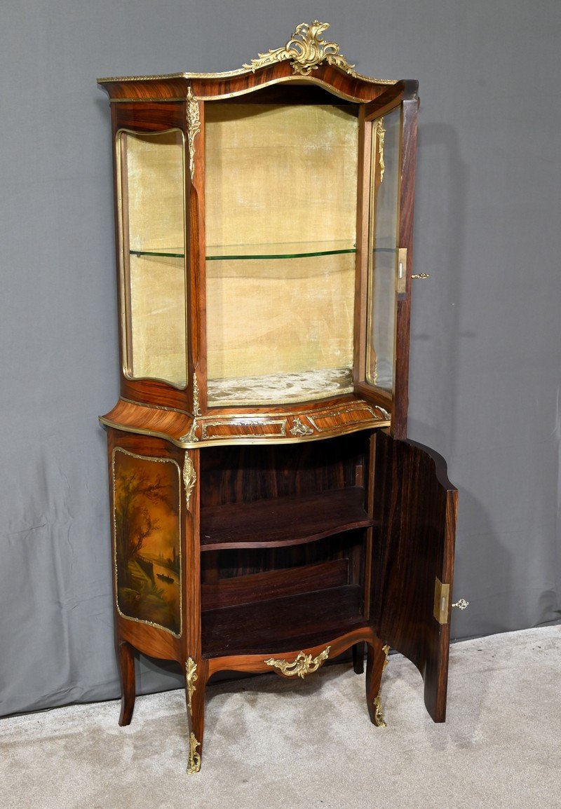 Rosewood Showcase Furniture, Louis XV / Louis XVI Style, Napoleon III Period – Mid-19th Century-photo-3