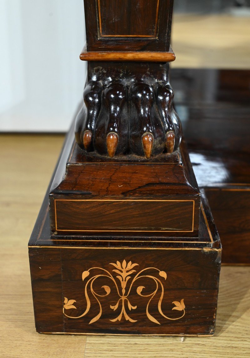 Important Prestige Console In Rosewood, Charles X Period - Early 19th Century-photo-4