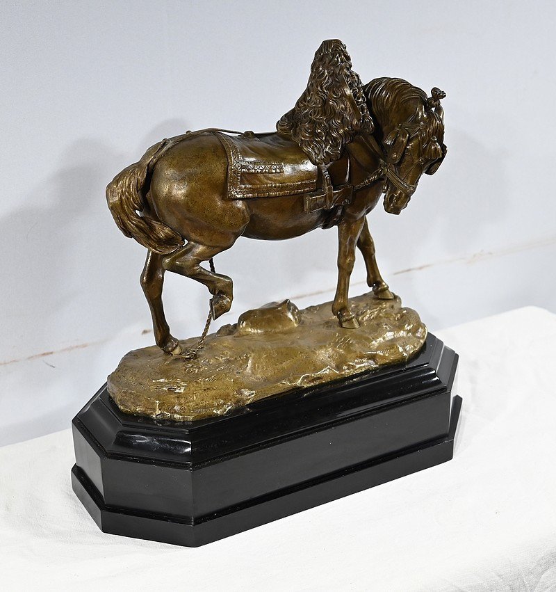 Important Bronze “the Draft Horse” By T. Gechter – 1841-photo-2