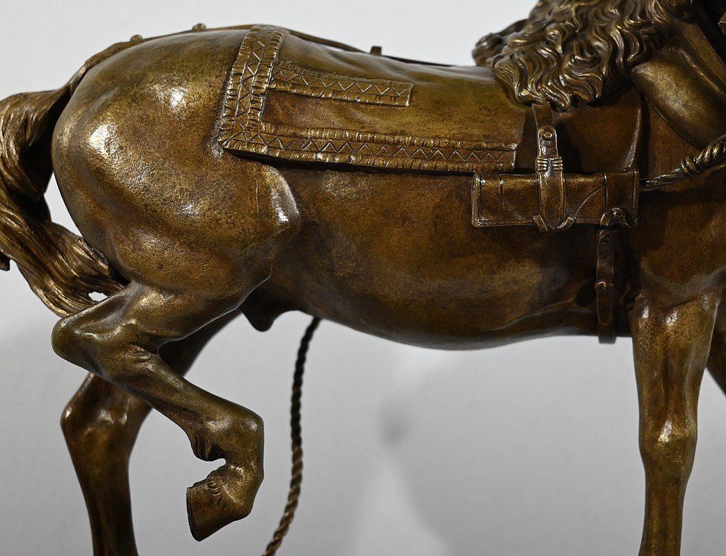 Important Bronze “the Draft Horse” By T. Gechter – 1841-photo-2