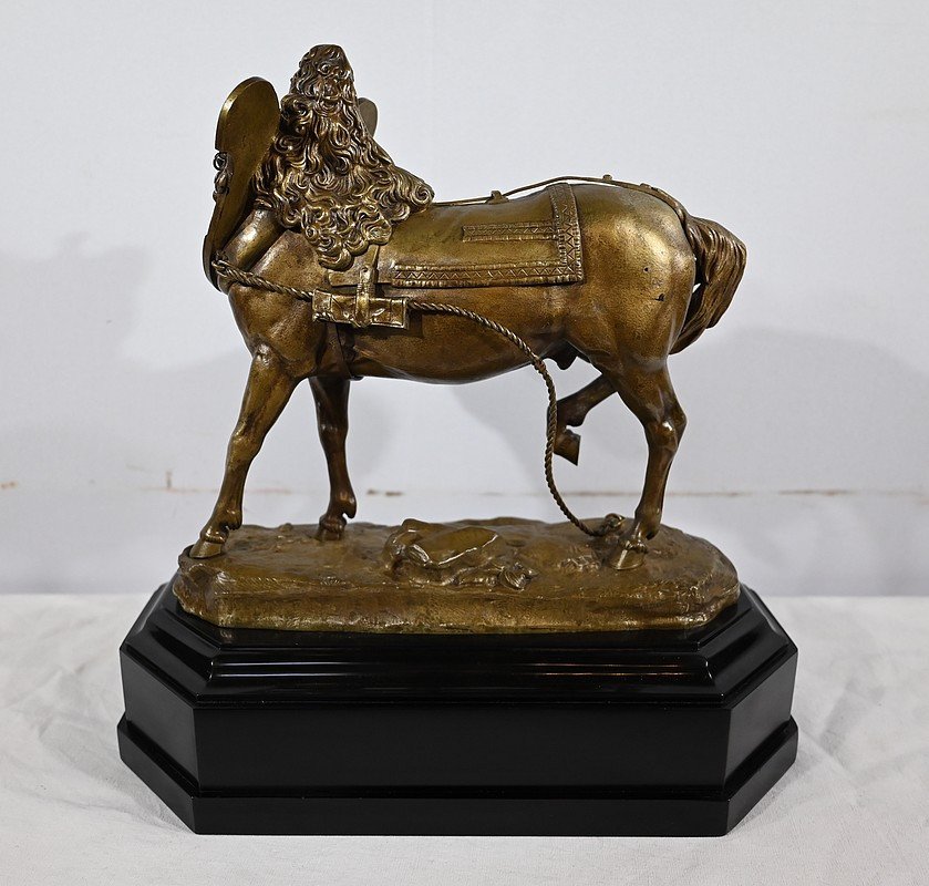 Important Bronze “the Draft Horse” By T. Gechter – 1841-photo-6