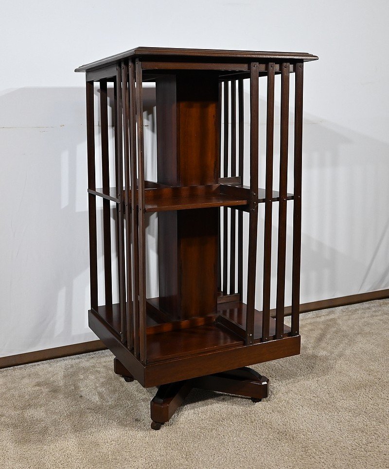 Mahogany Rotating Bookcase – 2nd Part 19th Century-photo-2