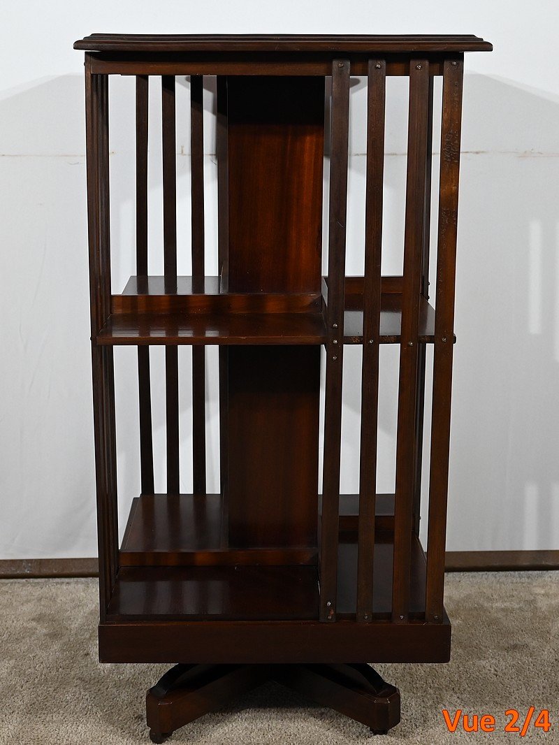 Mahogany Rotating Bookcase – 2nd Part 19th Century-photo-4