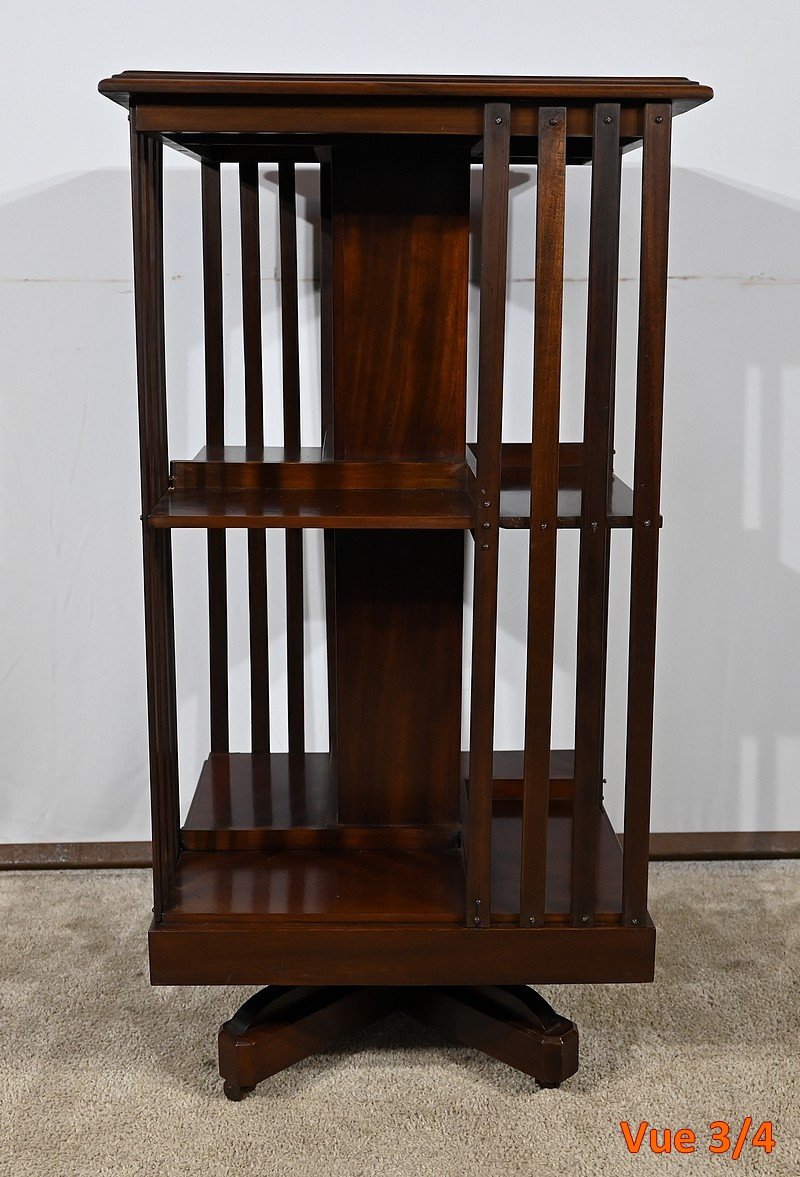 Mahogany Rotating Bookcase – 2nd Part 19th Century-photo-5