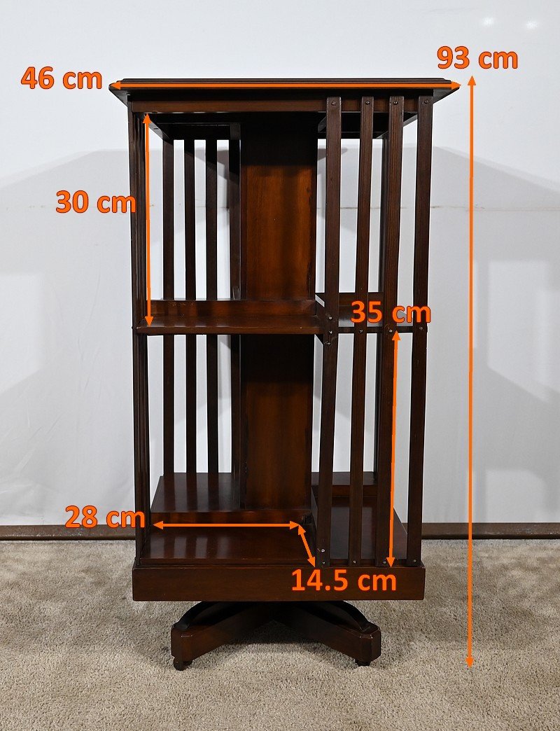 Mahogany Rotating Bookcase – 2nd Part 19th Century-photo-7