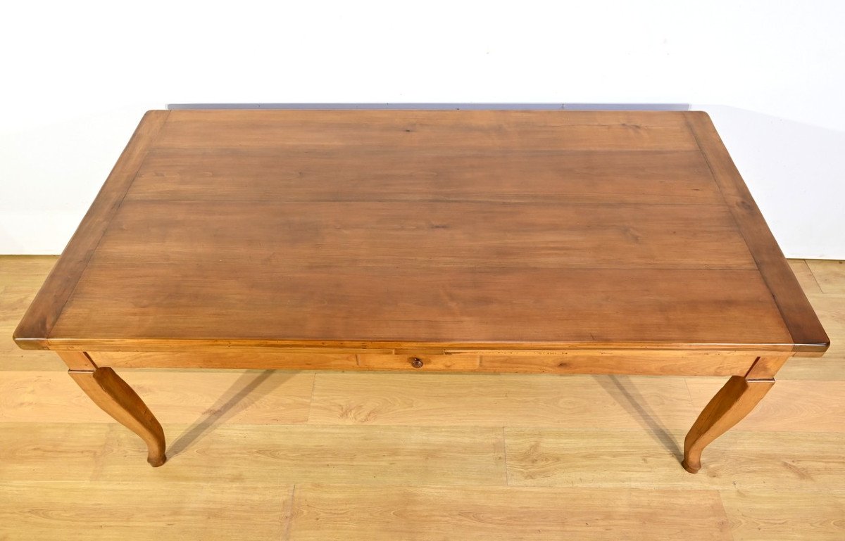 Regional Cherry Wood Table, Louis XV Style – Mid-19th Century-photo-4