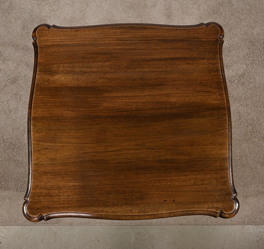 Living Room Writing Table In Solid Walnut - Early 20th Century-photo-4