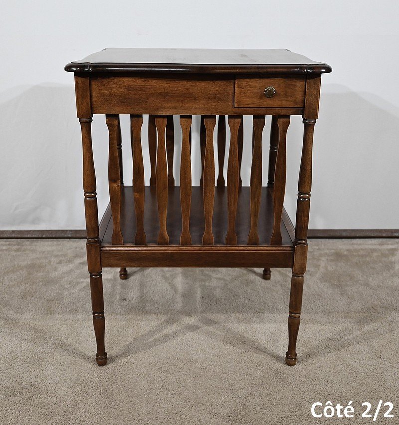 Living Room Writing Table In Solid Walnut - Early 20th Century-photo-7