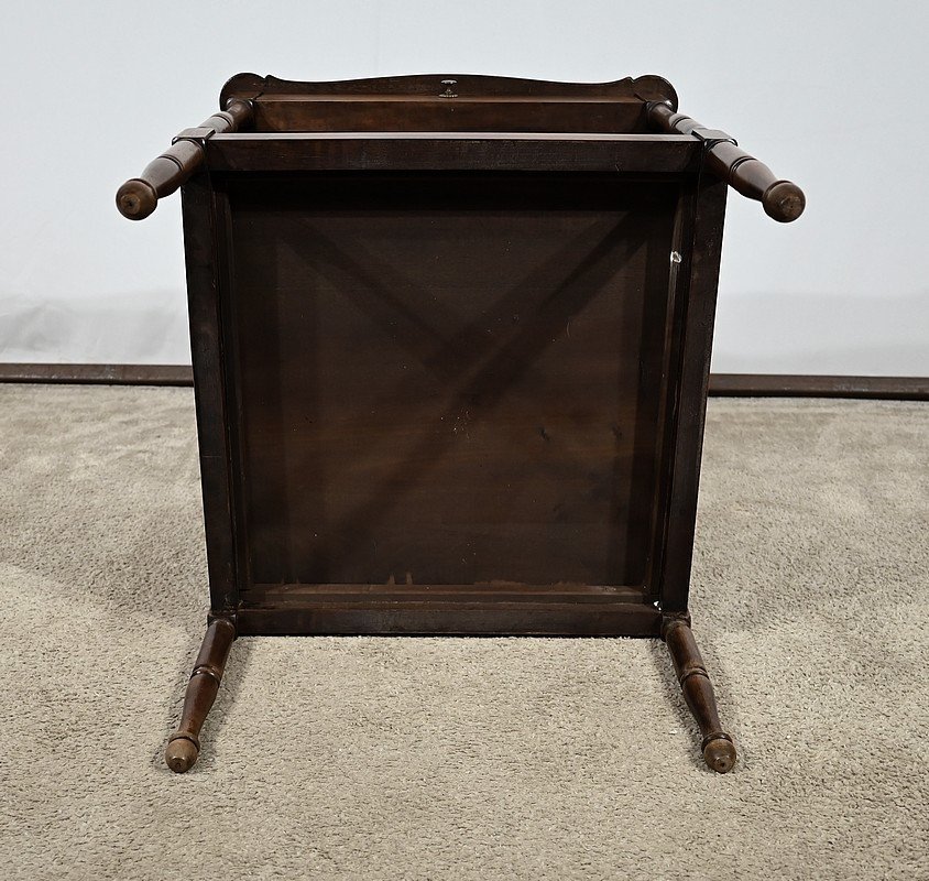 Living Room Writing Table In Solid Walnut - Early 20th Century-photo-8