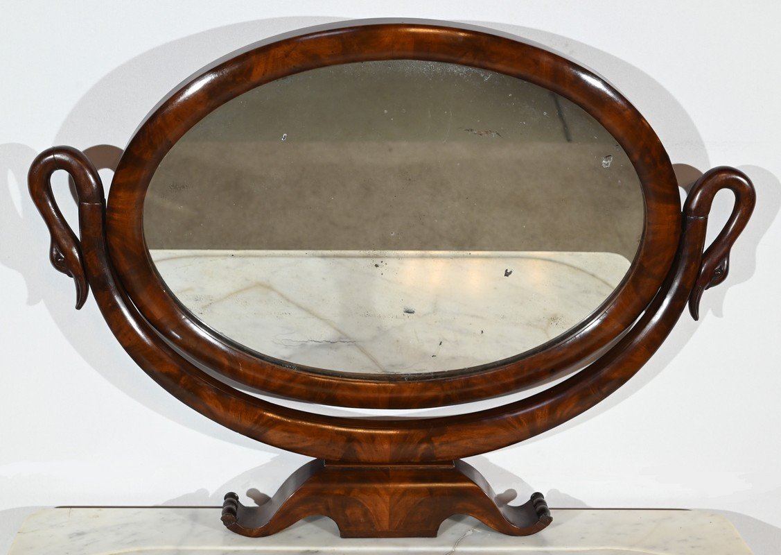 Burl Mahogany Dressing Table, Restoration Period – Early 19th Century-photo-4