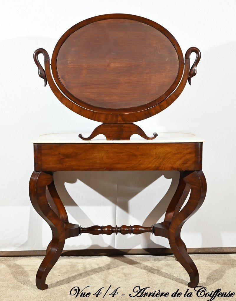 Burl Mahogany Dressing Table, Restoration Period – Early 19th Century-photo-7