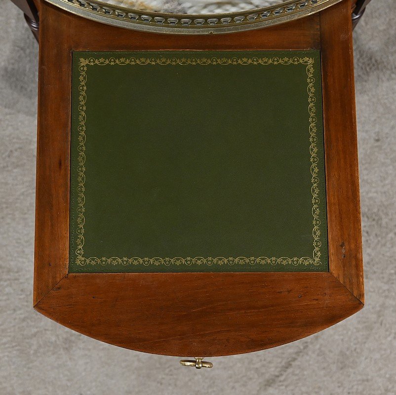 Mahogany Hot Water Bottle Table, Louis XVI Style – Late 19th Century-photo-7