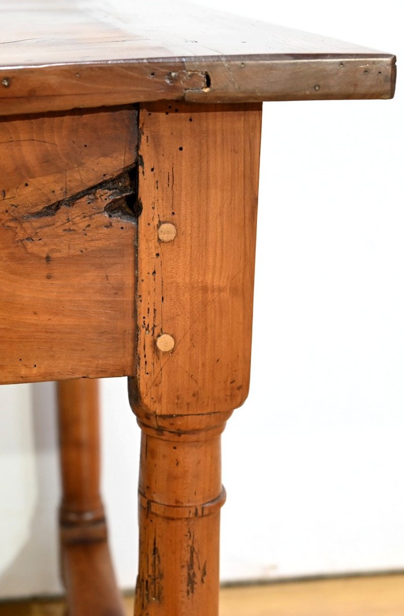 Table De Ferme De Propriété En Merisier, Style Louis XIV – Début XIXe-photo-2