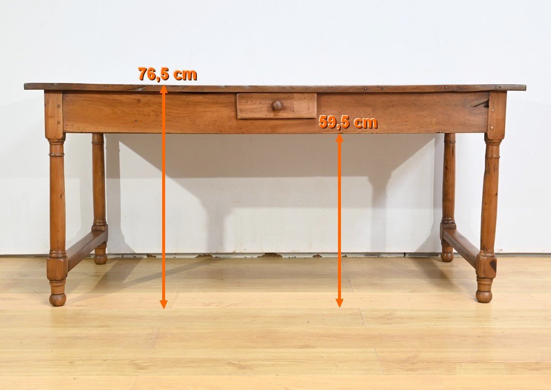 Table De Ferme De Propriété En Merisier, Style Louis XIV – Début XIXe-photo-7