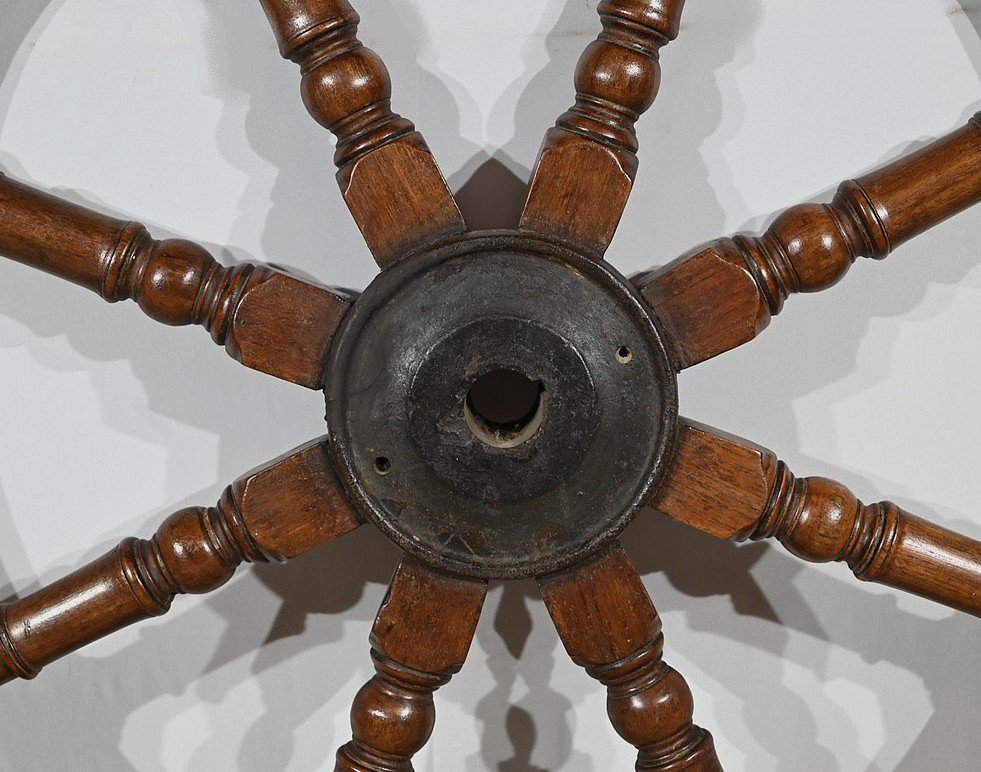 Teak Boat Steering Wheel – Late 19th Century-photo-3