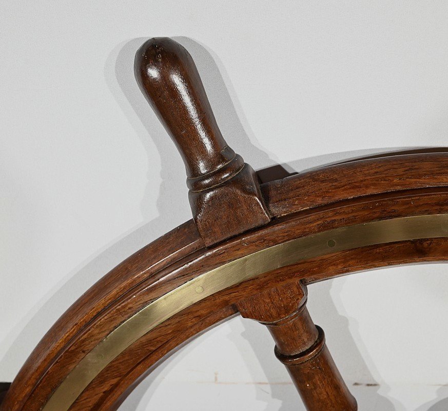 Teak Boat Steering Wheel – Late 19th Century-photo-4